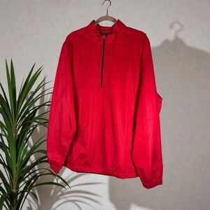 Adidas Men's Climaproof  Zip Up Windbreaker Jacket Size XL Red